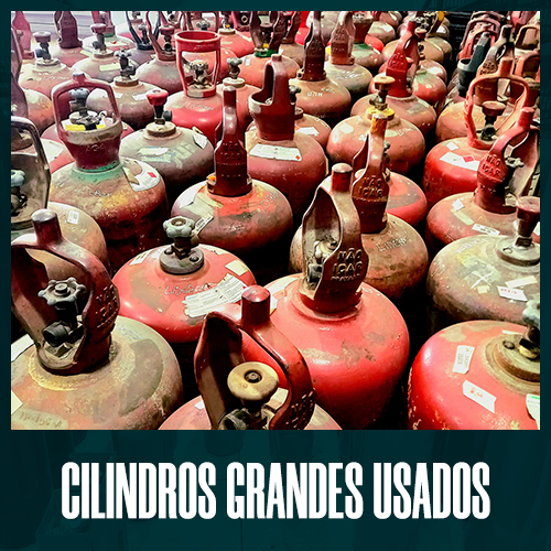 Cilindro de gás usado